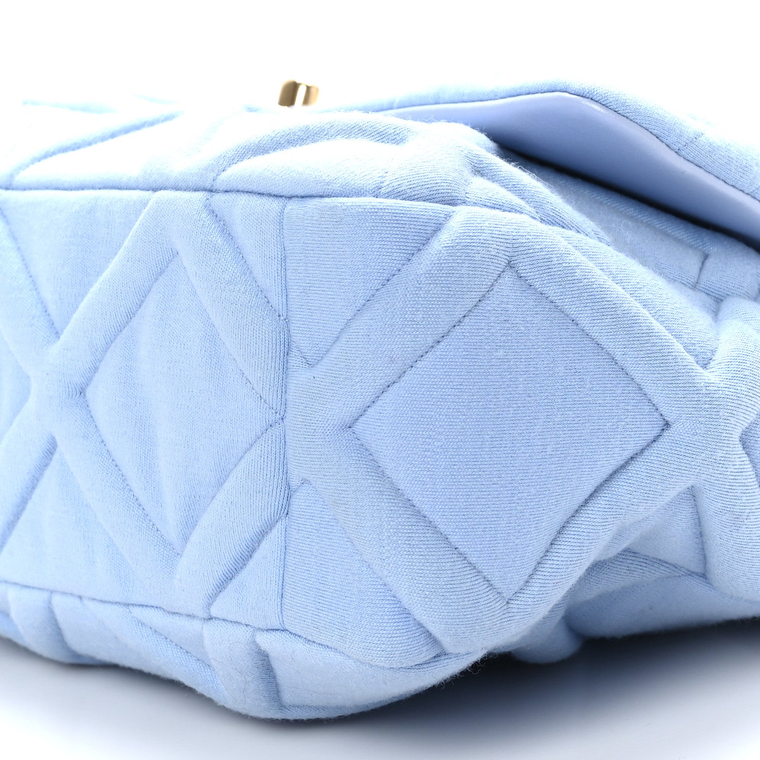 Chanel Jersey Lambskin Quilted Large Chanel 19 Flap Light Blue 9 of 9