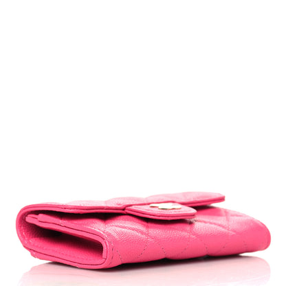 Chanel Caviar Quilted Flap Card Holder Wallet Pink 4 of 9