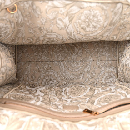 Versace Jacquard Barocco Print Large Athena Tote Beige 5 of 11