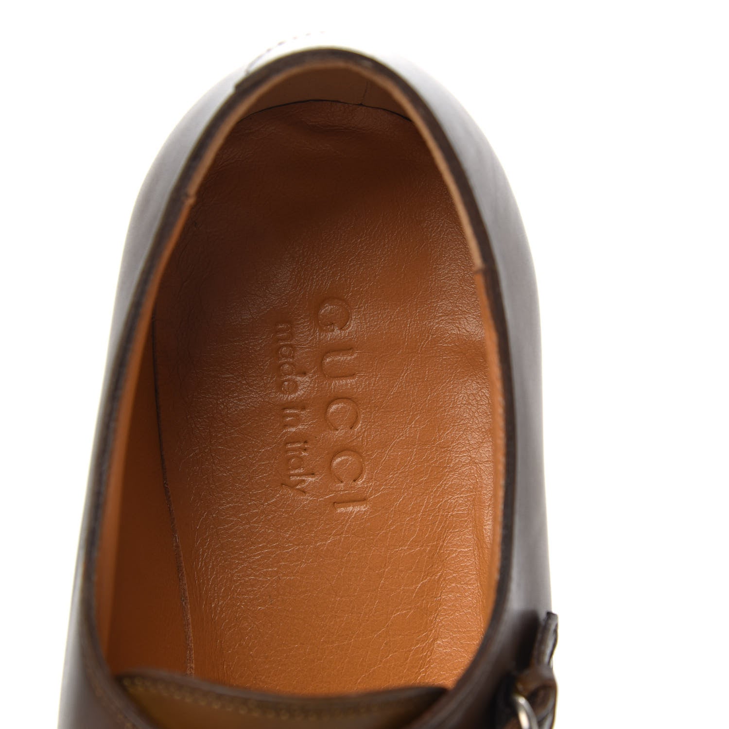 Gucci Calfskin Mens Double Monk Strap Captoe Loafers 9.5 Ombre Brown 6 of 8