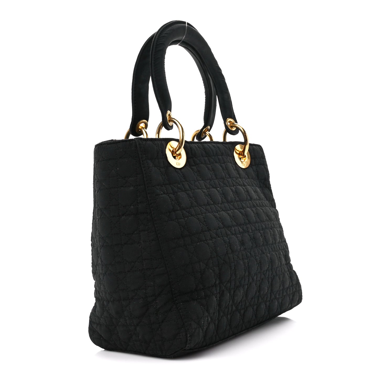 Nylon Cannage Large Lady Dior Black