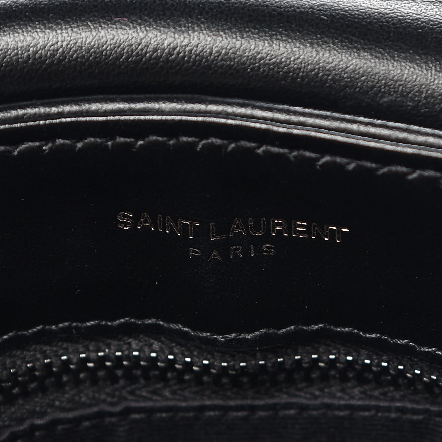 Saint Laurent Calfskin Y Quilted Monogram Toy Loulou Crossbody Bag Black 7 of 7