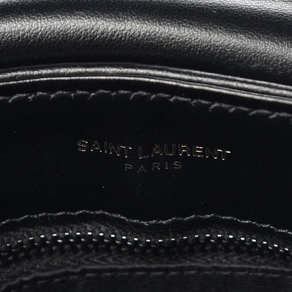 Saint Laurent Calfskin Y Quilted Monogram Toy Loulou Crossbody Bag Black 7 of 7
