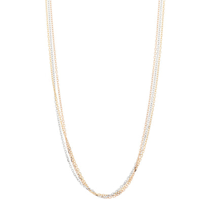 Cartier 18K Pink Yellow White Gold Three Chain Necklace 1 of 6