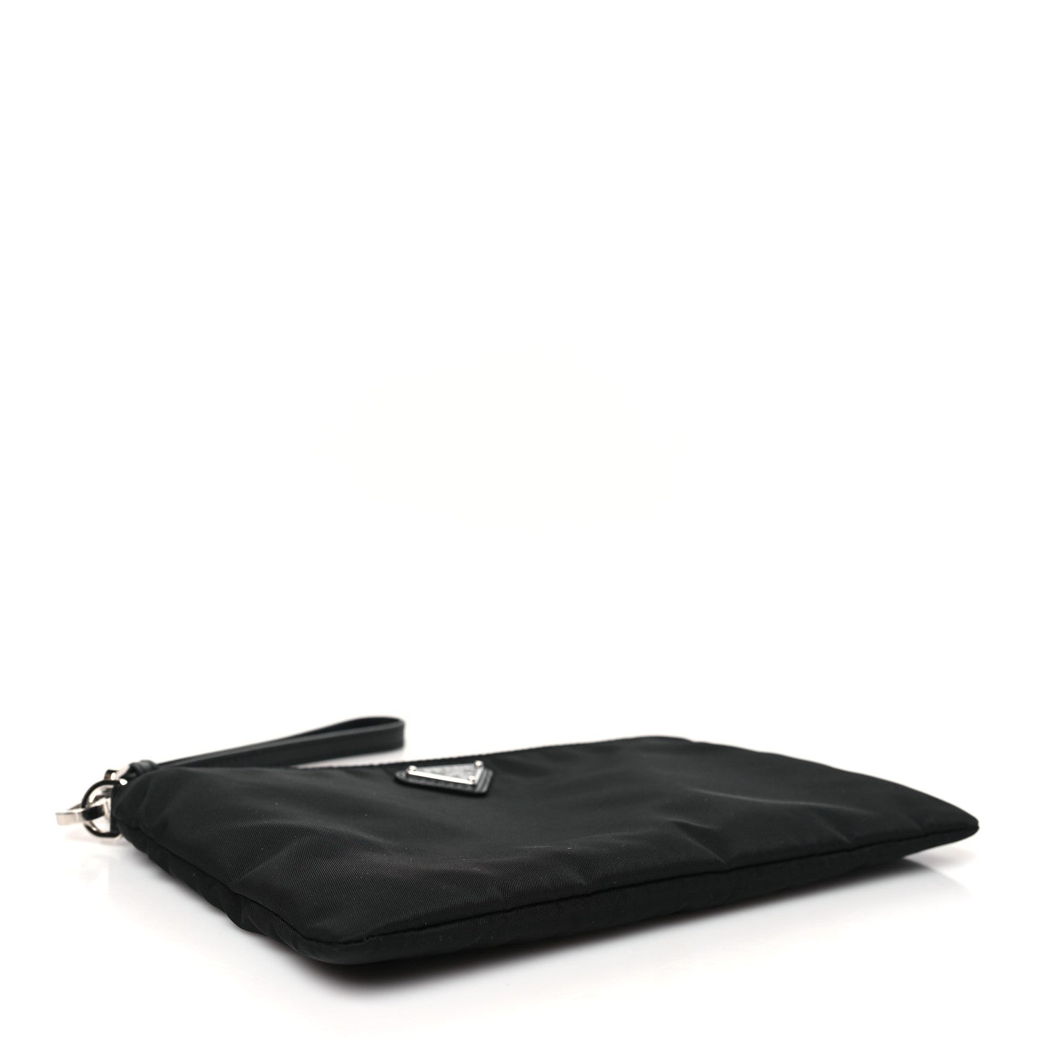 Prada Re-Nylon Saffiano Pouch Wristlet Black 4 of 8