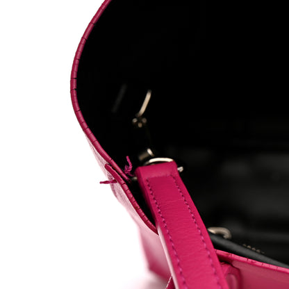 Balenciaga Calfskin XXS Everyday Tote Rose Magenta Black 13 of 14