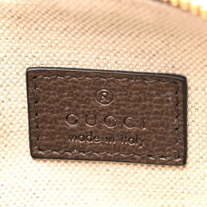 Gucci GG Supreme Monogram Textured Dollar Calfskin Web Super Mini Ophidia Top Handle Bowler Bag Beige Ebony New Acero 6 of 11