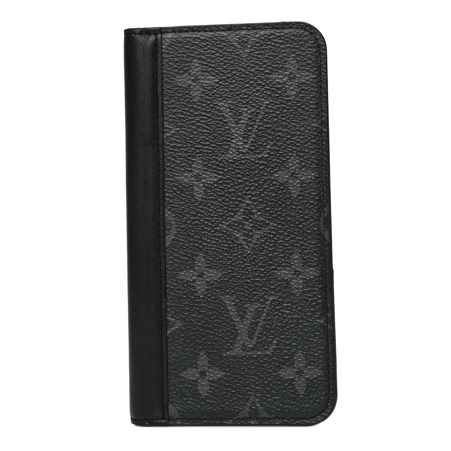 Louis Vuitton Monogram Eclipse iPhone XS Max Folio Case Black 1 of 14