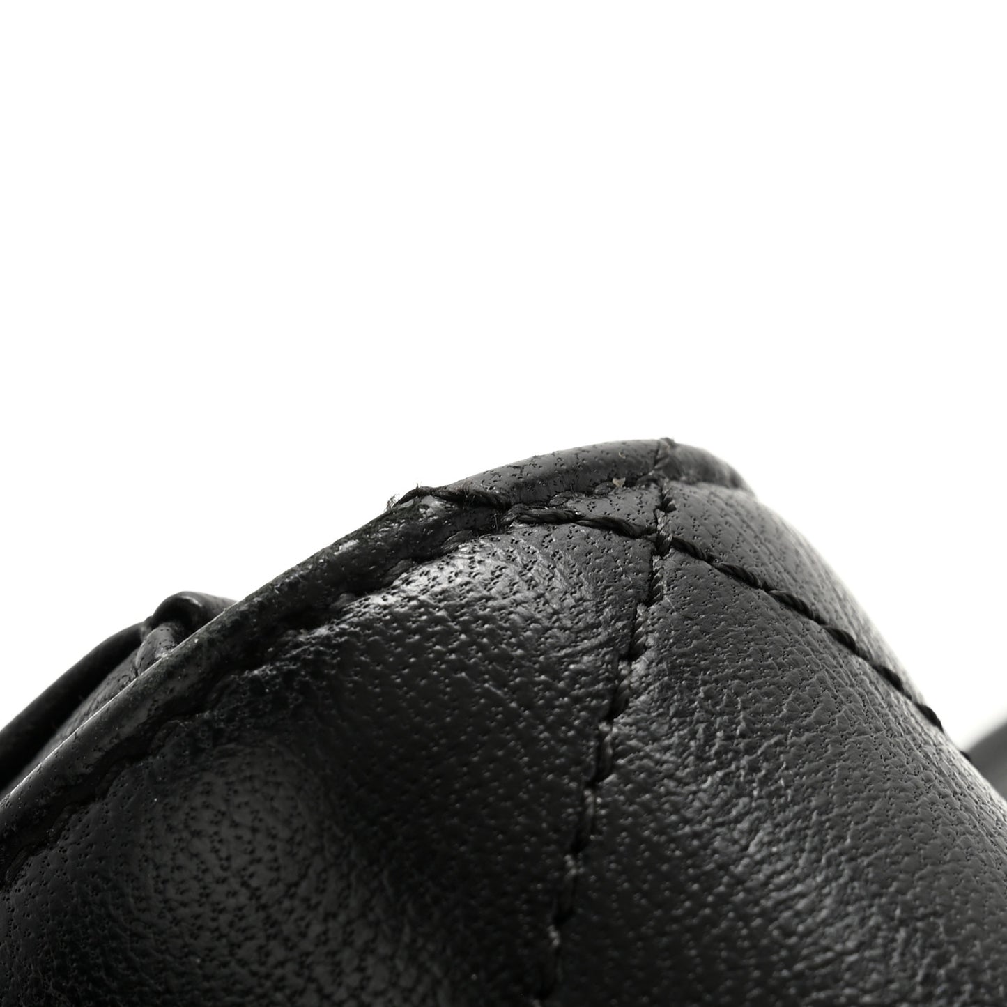 Lambskin Quilted Chain Infinity Waist Belt Bag Black