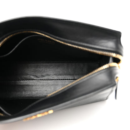 Prada Saffiano City Calfskin Esplanade Crossbody Bag Black 5 of 8