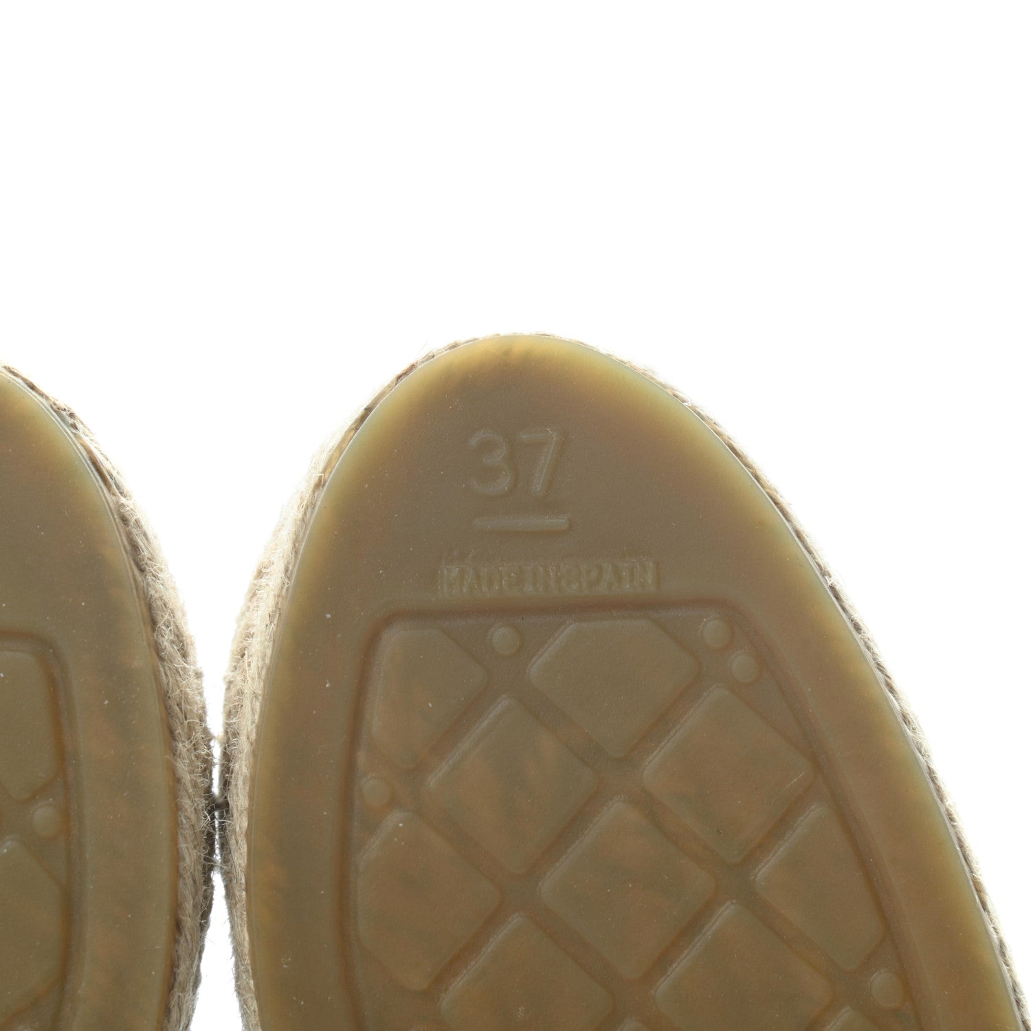 Chanel Canvas Striped Patent CC Espadrilles 37 Ivory Navy White 6 of 8