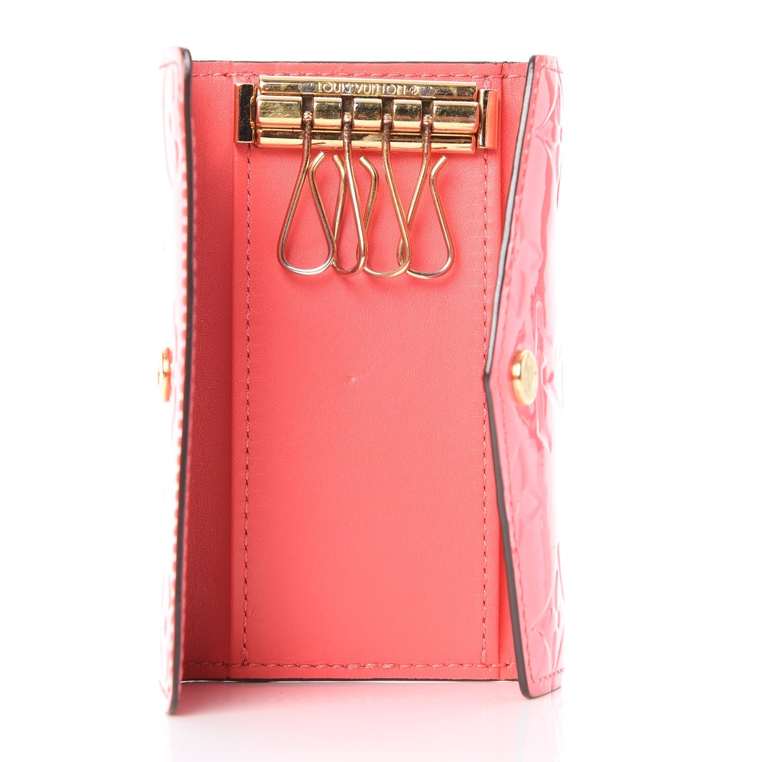 Louis Vuitton Vernis Multicles 4 Key Holder Rose Litchi 6 of 9