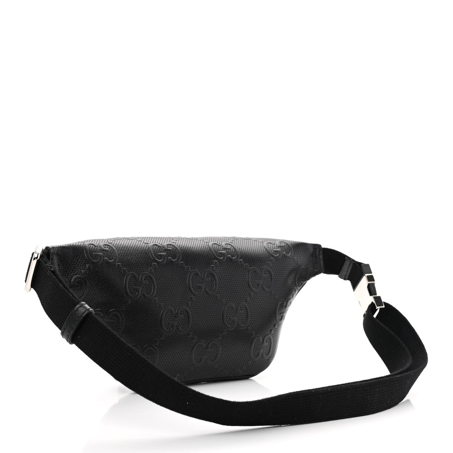 Calfskin GG Tennis Embossed Belt Bag Black