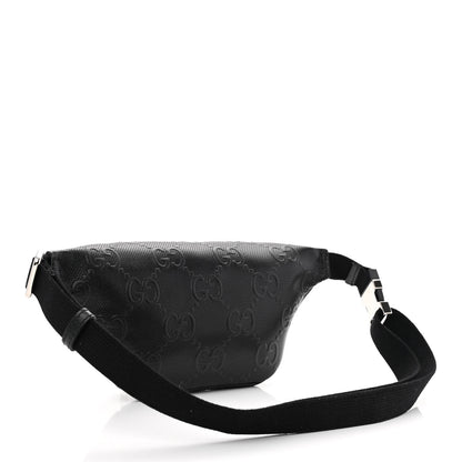 Gucci Calfskin GG Tennis Embossed Belt Bag Black 2 of 9