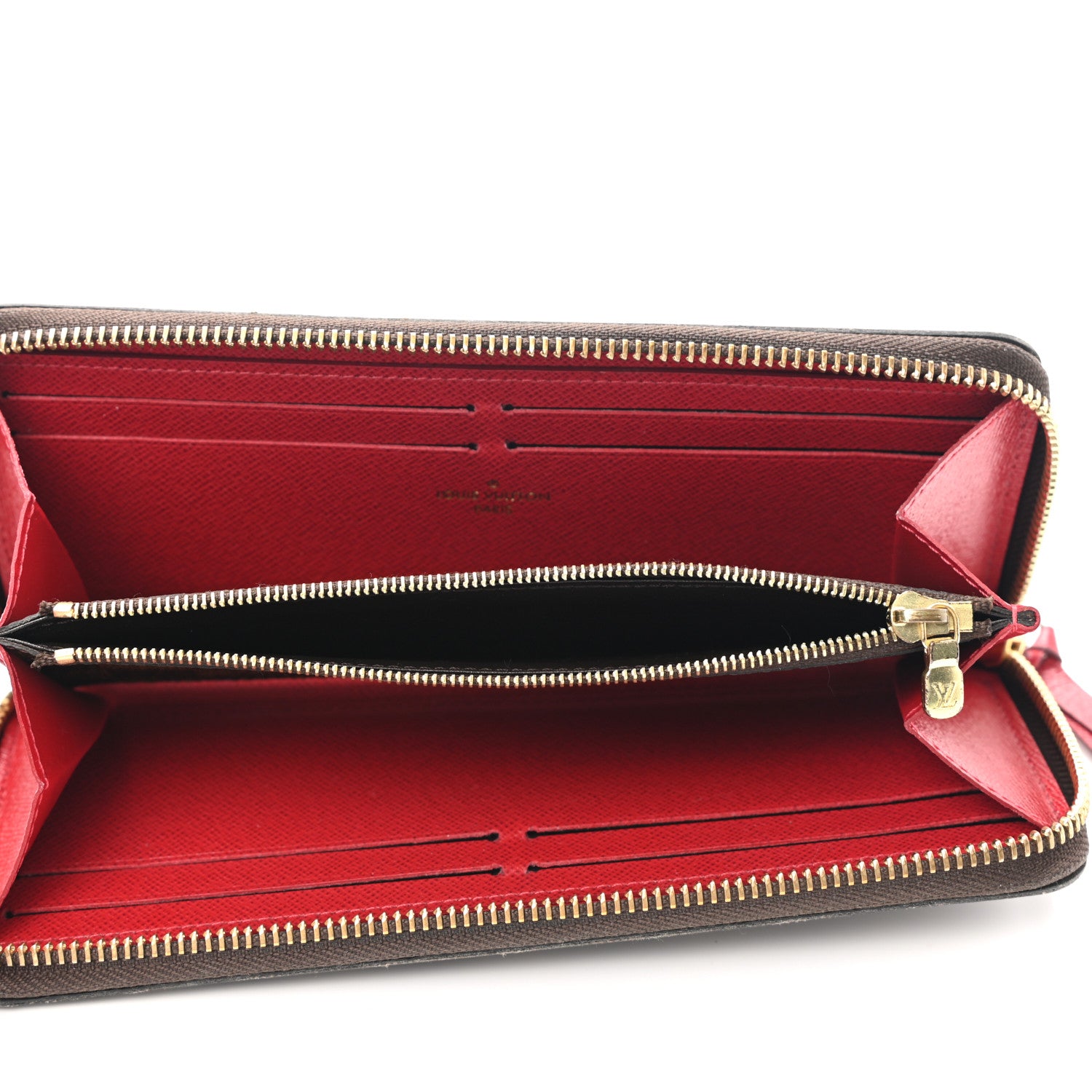 Louis Vuitton Damier Ebene Clemence Wallet Cherry 5 of 11