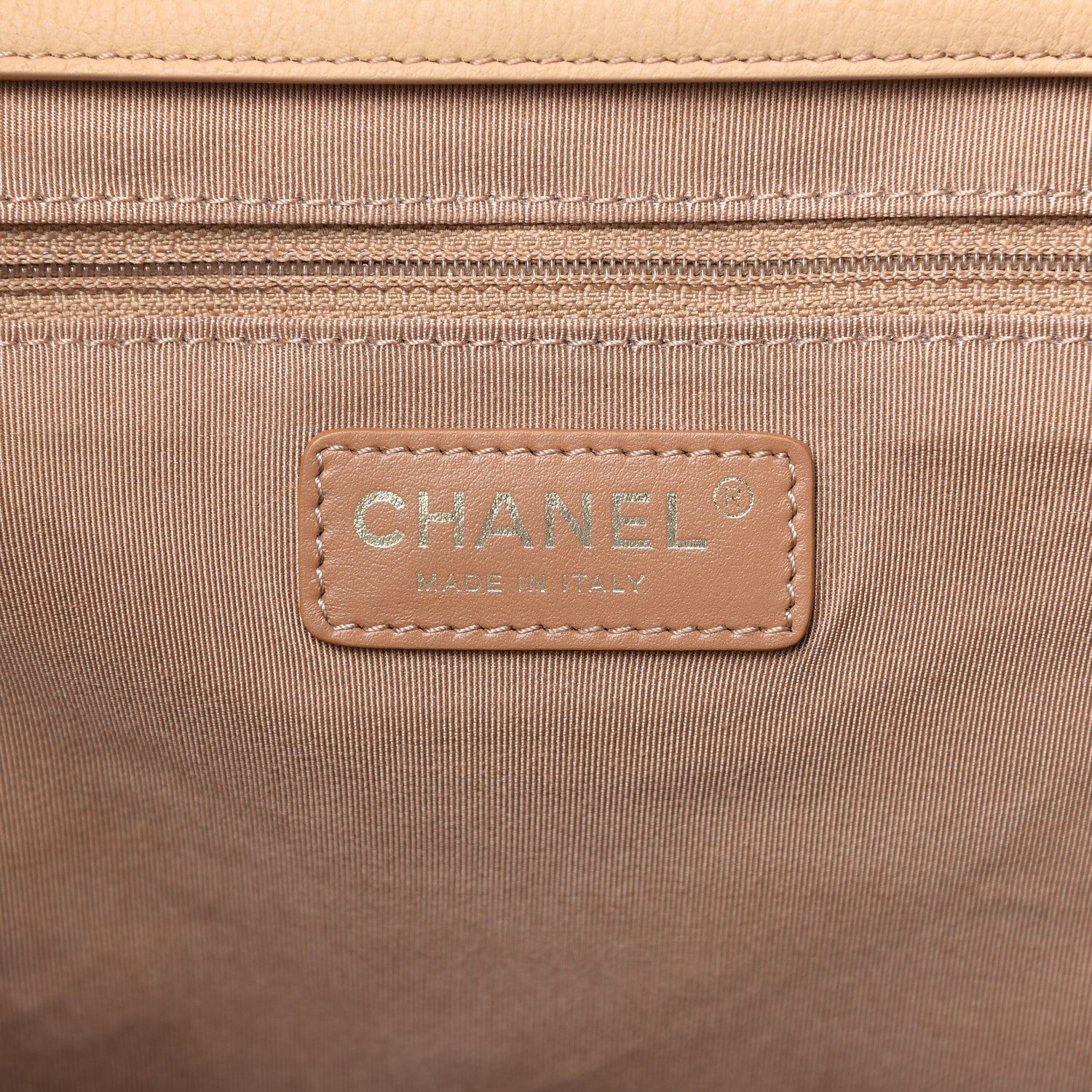 Chanel Bullskin Stitched Medium Shopping Bag Beige 8 of 11