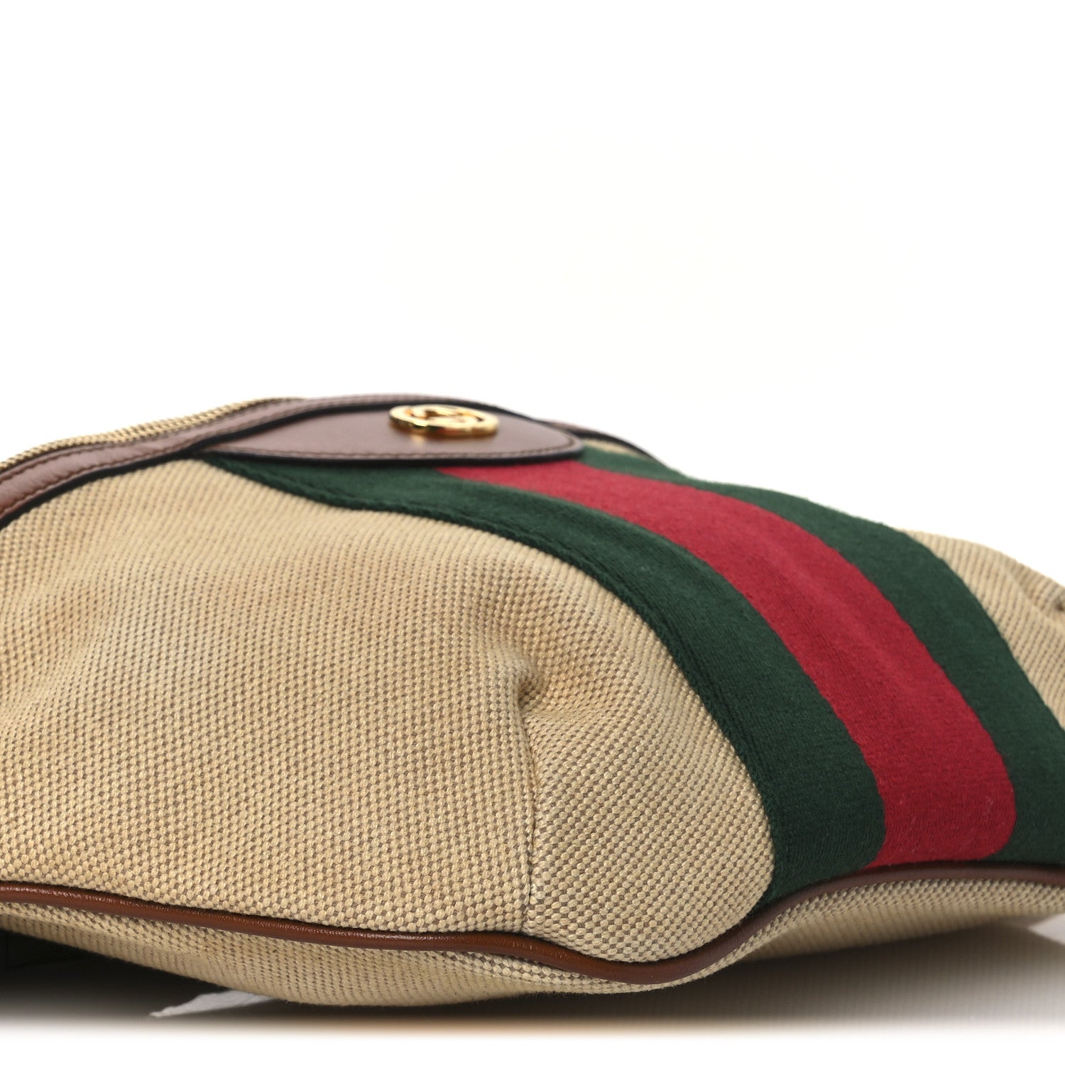 Gucci Vintage Canvas Web Belt Bag Sand Cuir 9 of 13