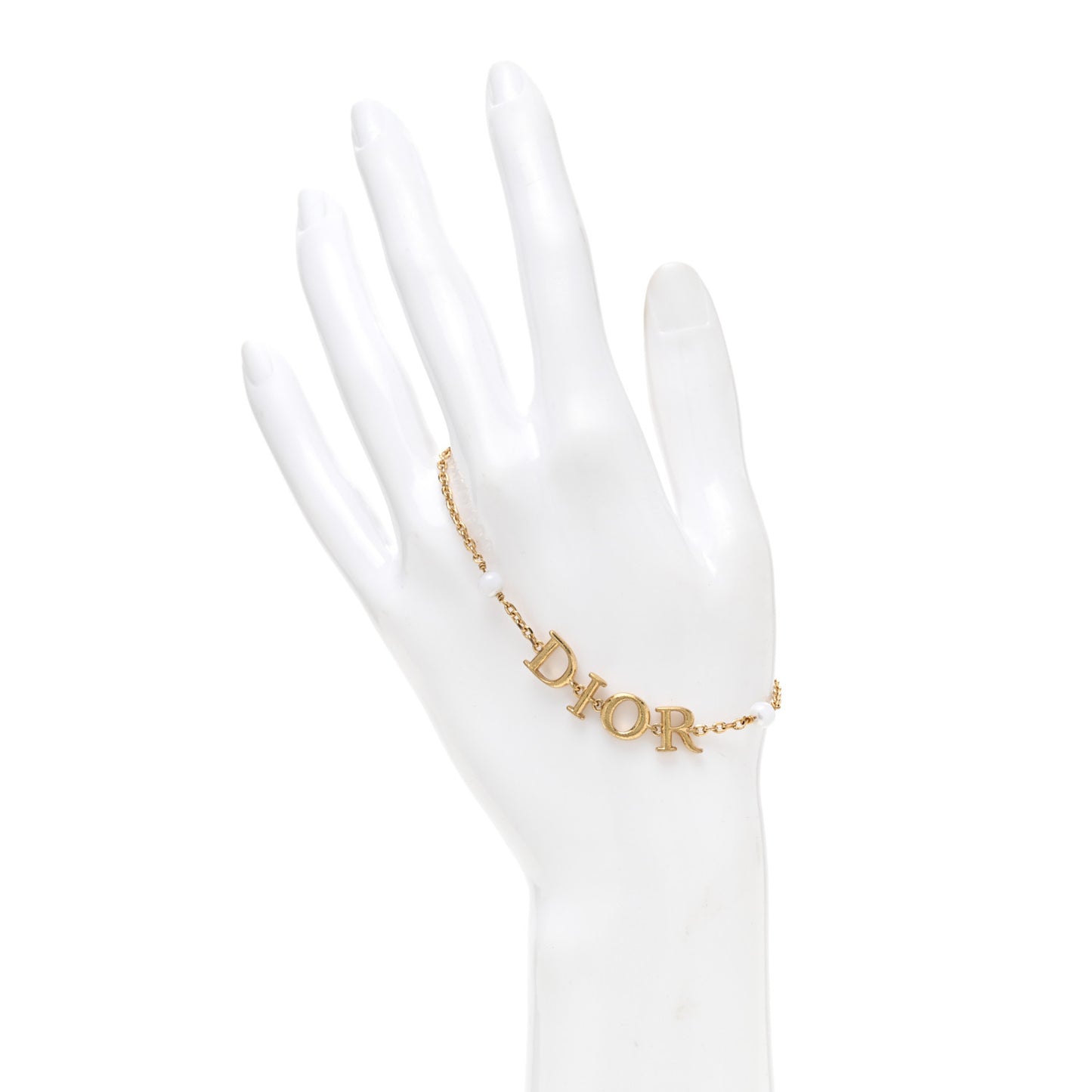 Metal Crystal Pearl Dio(r)evolution Bracelet Gold