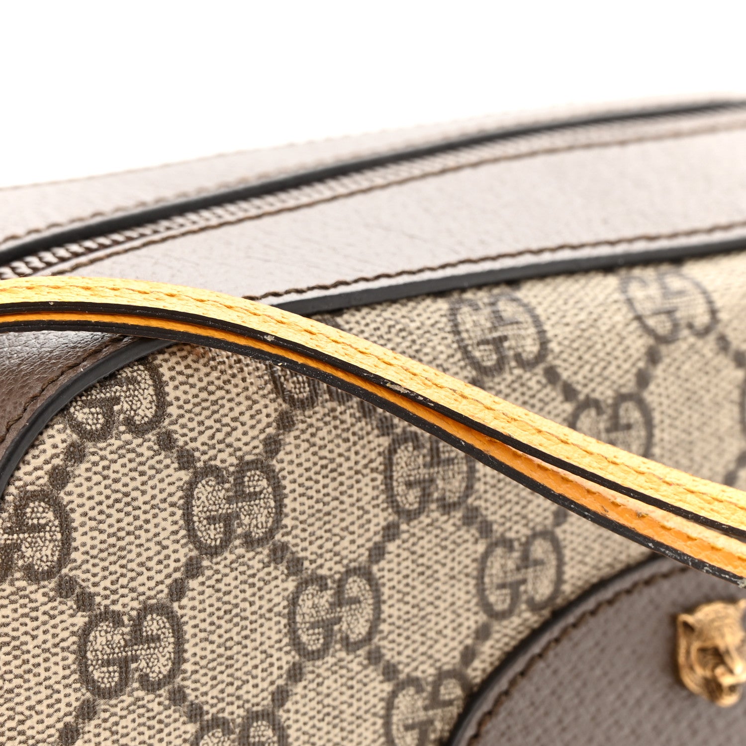 Gucci GG Supreme Monogram Web Neo Vintage Shoulder Bag Beige New Acero Crop 12 of 14