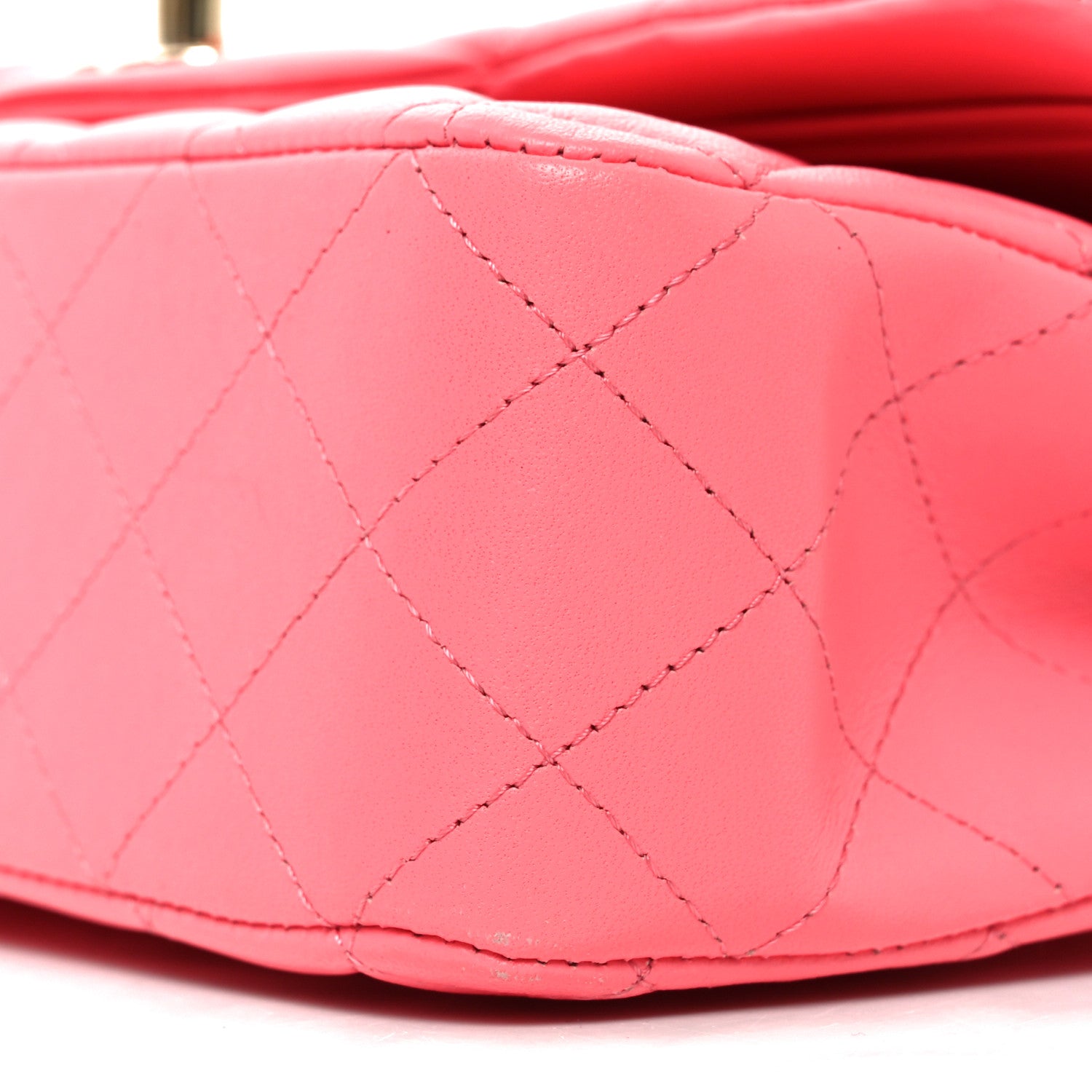 Chanel Lambskin Quilted Medium Double Flap Pink 10 of 10
