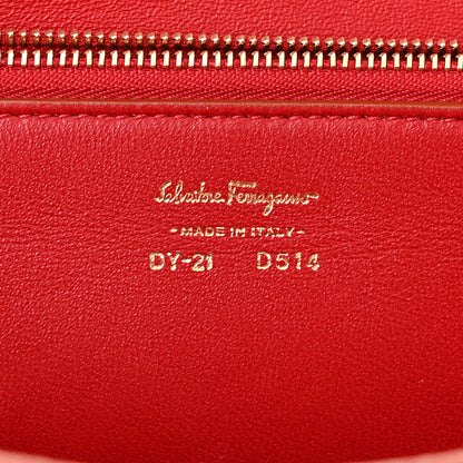 Salvatore Ferragamo Calfskin Gancio Lock Satchel Orange 5 of 8