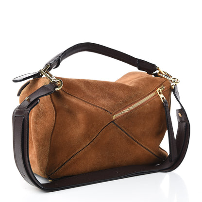 Loewe Suede Puzzle Bag Caramel 3 of 15
