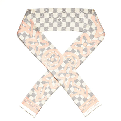 Louis Vuitton Silk Damier Azur Tahitienne Bandeau Rose Ballerine 1 of 5