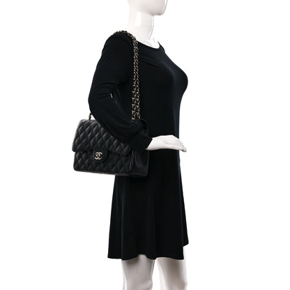 Chanel Caviar Quilted Jumbo Double Flap Black 2 of 8