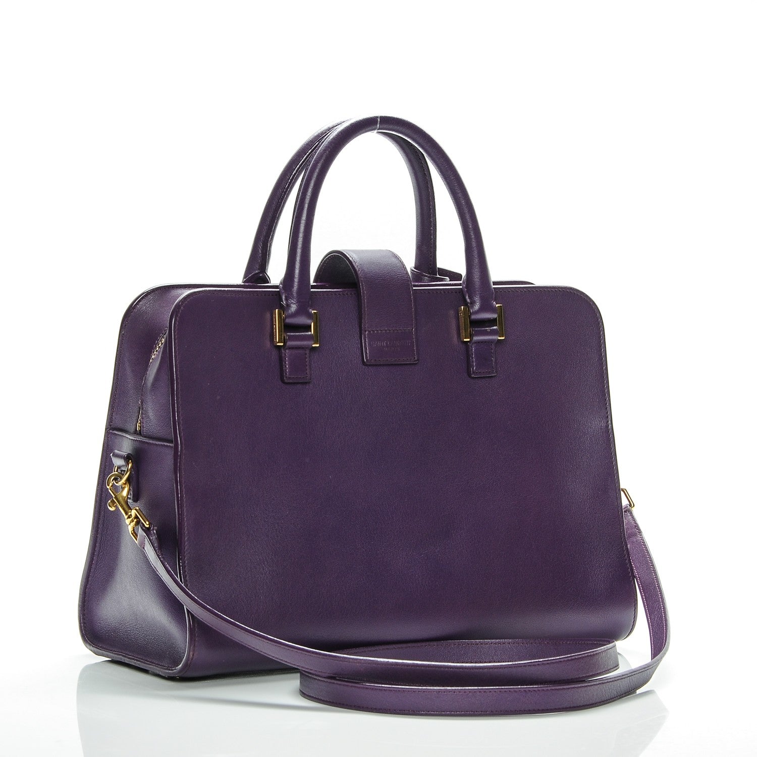 Saint Laurent Calfskin Small Monogram Cabas Purple 3 of 10