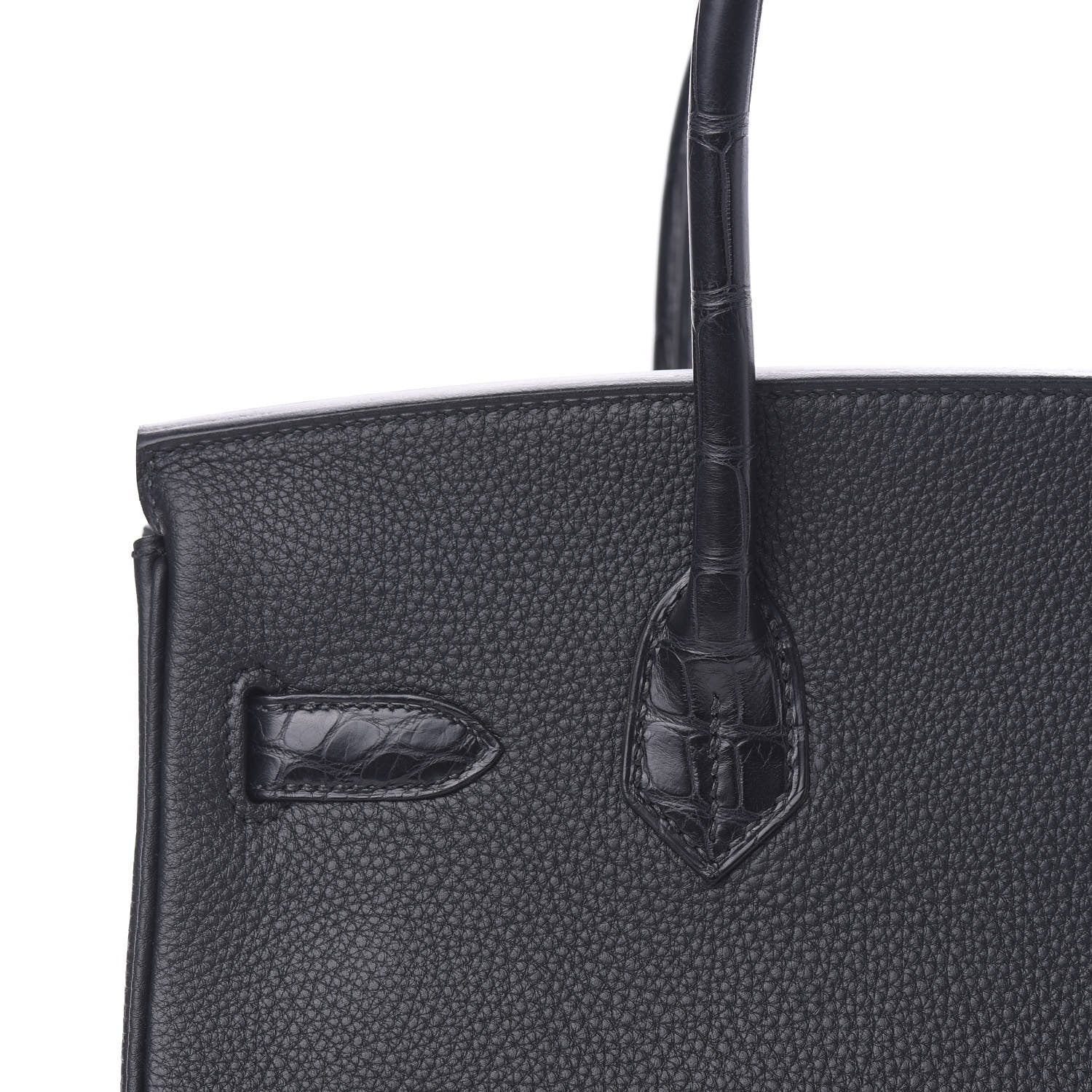Hermes Togo Matte Alligator Birkin Touch 30 Black 25 of 32