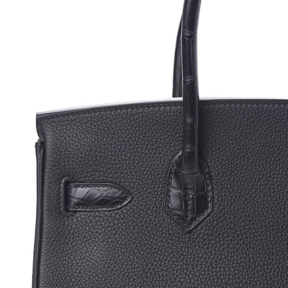 Hermes Togo Matte Alligator Birkin Touch 30 Black 25 of 32