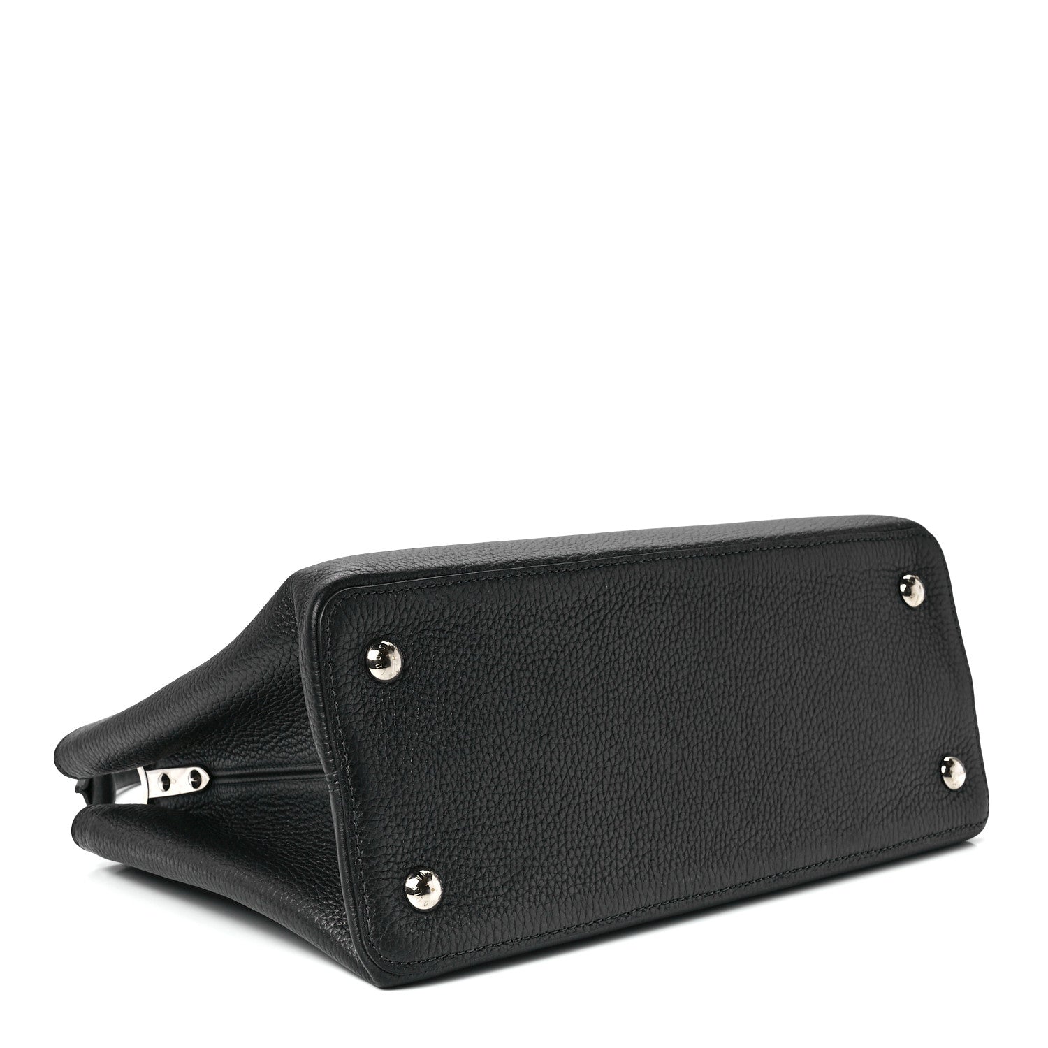 Louis Vuitton Taurillon Capucines MM Platino 4 of 10