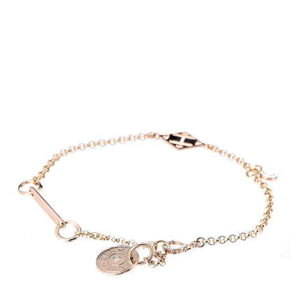 Hermes 18K Rose Gold Diamond Gambade Bracelet ST 3 of 4