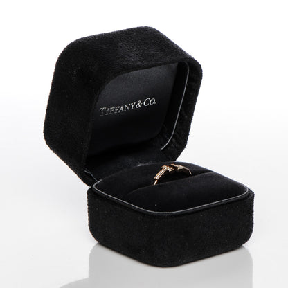 Tiffany 18K Rose Gold Diamond T Wire Ring 52 6 6 of 6