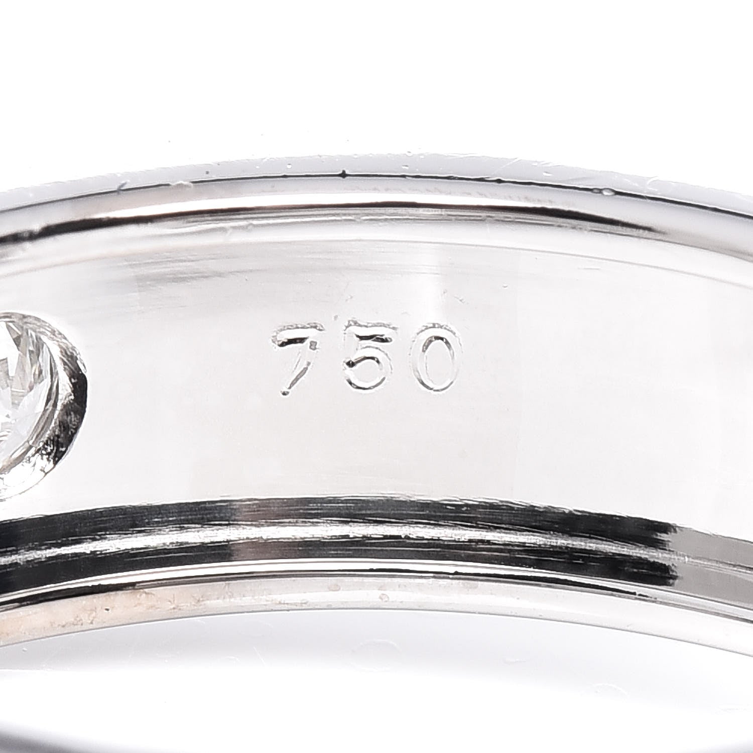 Cartier 18K White Gold 2 Diamond 5.5mm LOVE Hoop Earrings 7 of 7