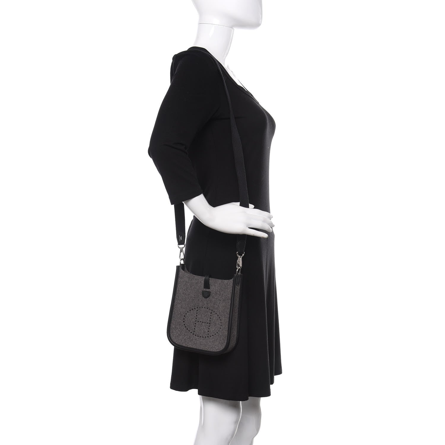 Hermes Feutre Swift Evelyne TPM Gris Moyen Black 2 of 11