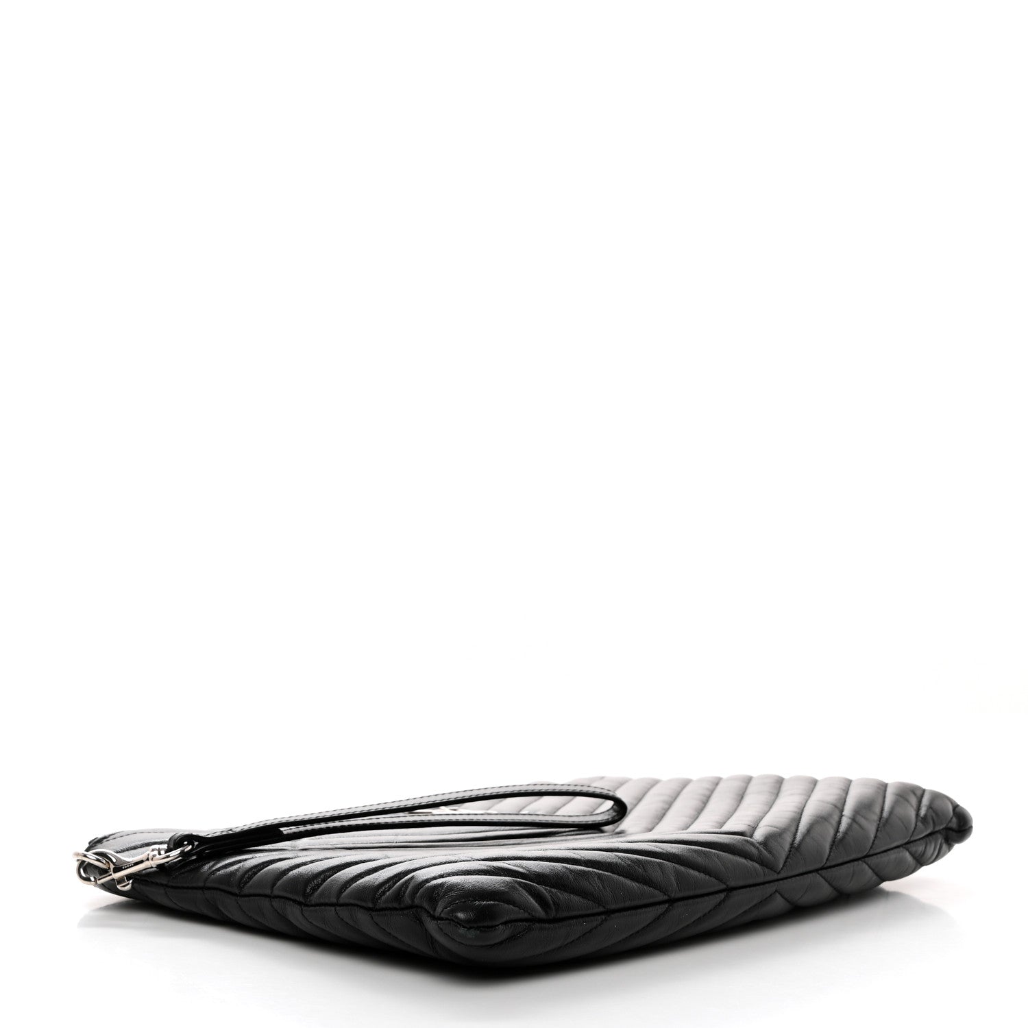 Saint Laurent Calfskin Matelasse Monogram Cassandre Tablet Pouch Black 4 of 7
