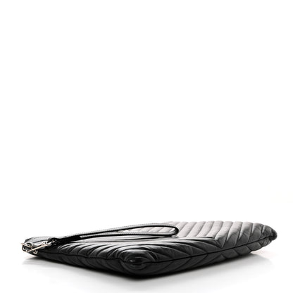 Saint Laurent Calfskin Matelasse Monogram Cassandre Tablet Pouch Black 4 of 7