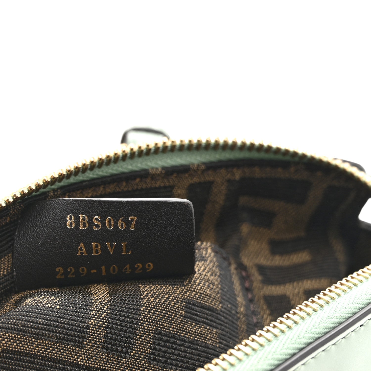 Fendi Vitello King Plexiglass Logo Embossed Mini By The Way Top Handle Boston Bag Menta 7 of 10