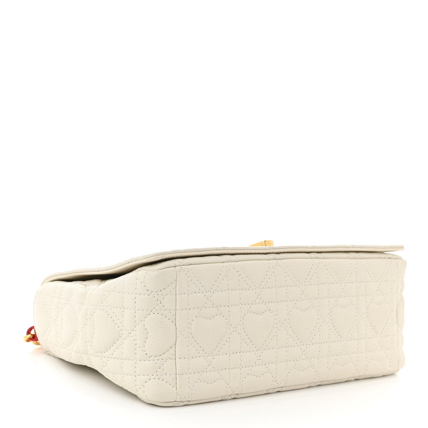 Calfskin Cannage Dioramour Medium Caro Bag Latte