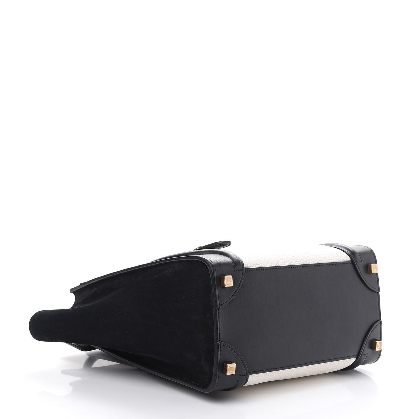 Bullhide Calfskin Micro Bi-Color Luggage Black White