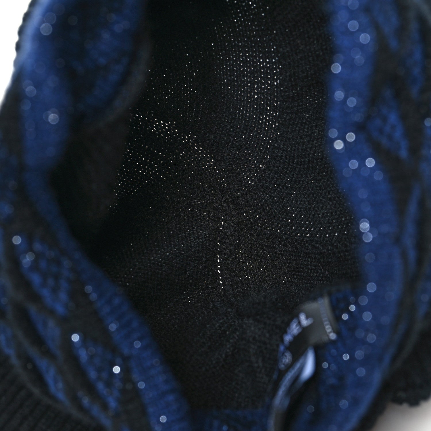 Chanel Cashmere Blend CC Beret Black Navy 8 of 8
