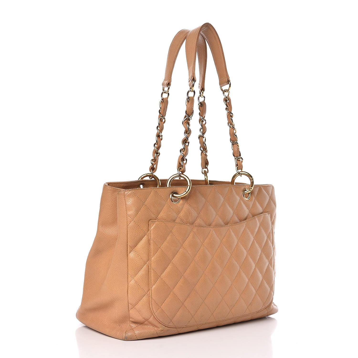 Chanel Caviar Quilted Grand Shopping Tote GST Beige 3 of 21