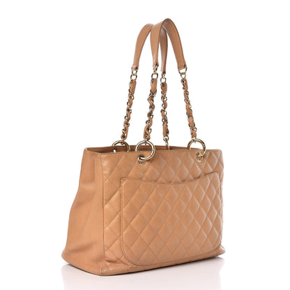 Chanel Caviar Quilted Grand Shopping Tote GST Beige 3 of 21