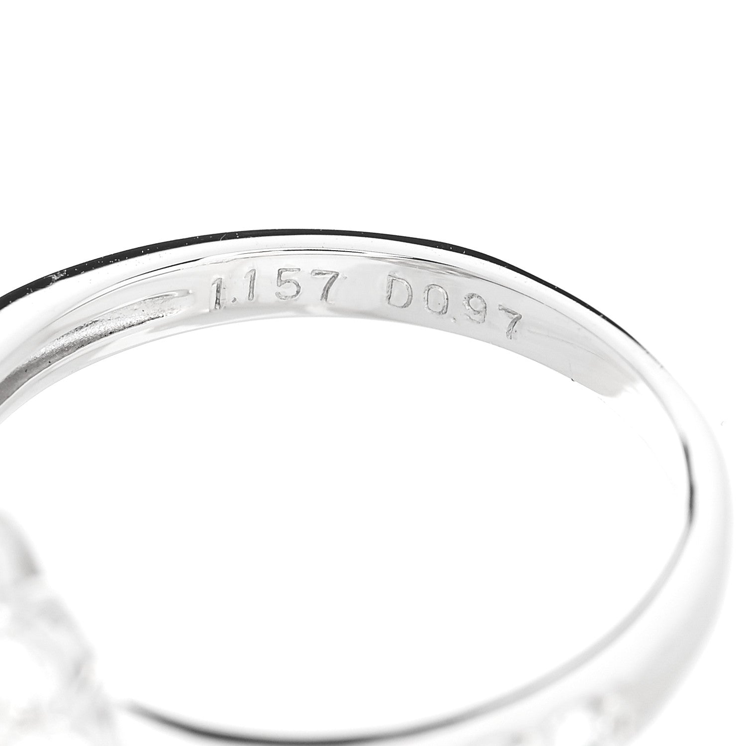 Parker & West by FASHIONPHILE Platinum Diamond 1.15ct Pear Cut Halo Engagement Ring 53 6.25 9 of 9