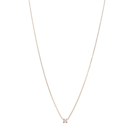 Cartier 18K Pink Gold Diamond .19ct C de Pendant Necklace 1 of 6