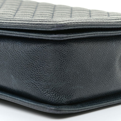Chanel Caviar Quilted Large Boy Flap Blue 9 of 20