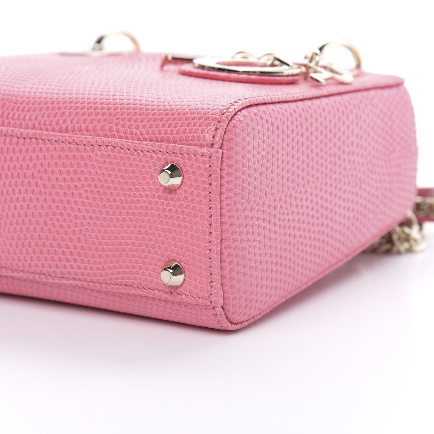 Lizard Mini Lady Dior Pink