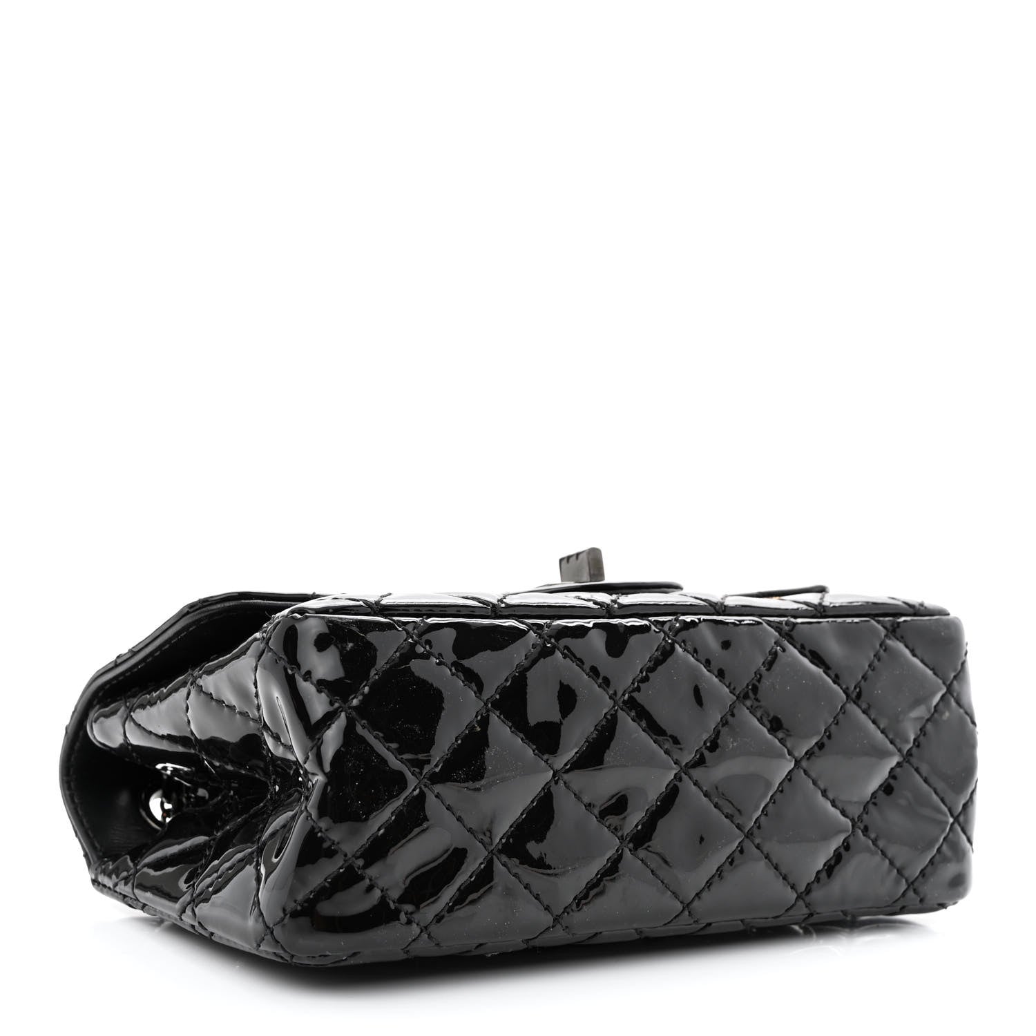 Chanel Patent Calfskin Quilted 2.55 Reissue Mini Flap So Black 4 of 12