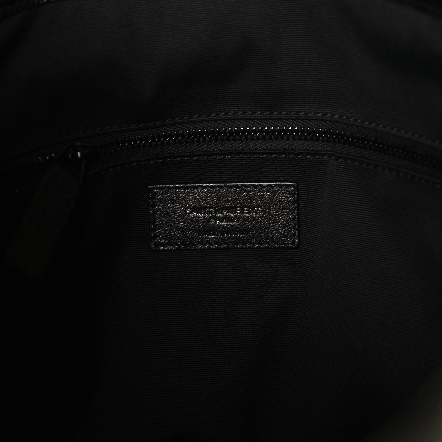 Saint Laurent Calfskin Crocodile Embossed Monogram Large Niki Shopping Bag Black 6 of 13